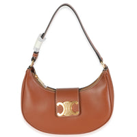 Tan Smooth Calfskin Medium Ava Triomphe Shoulder Bag