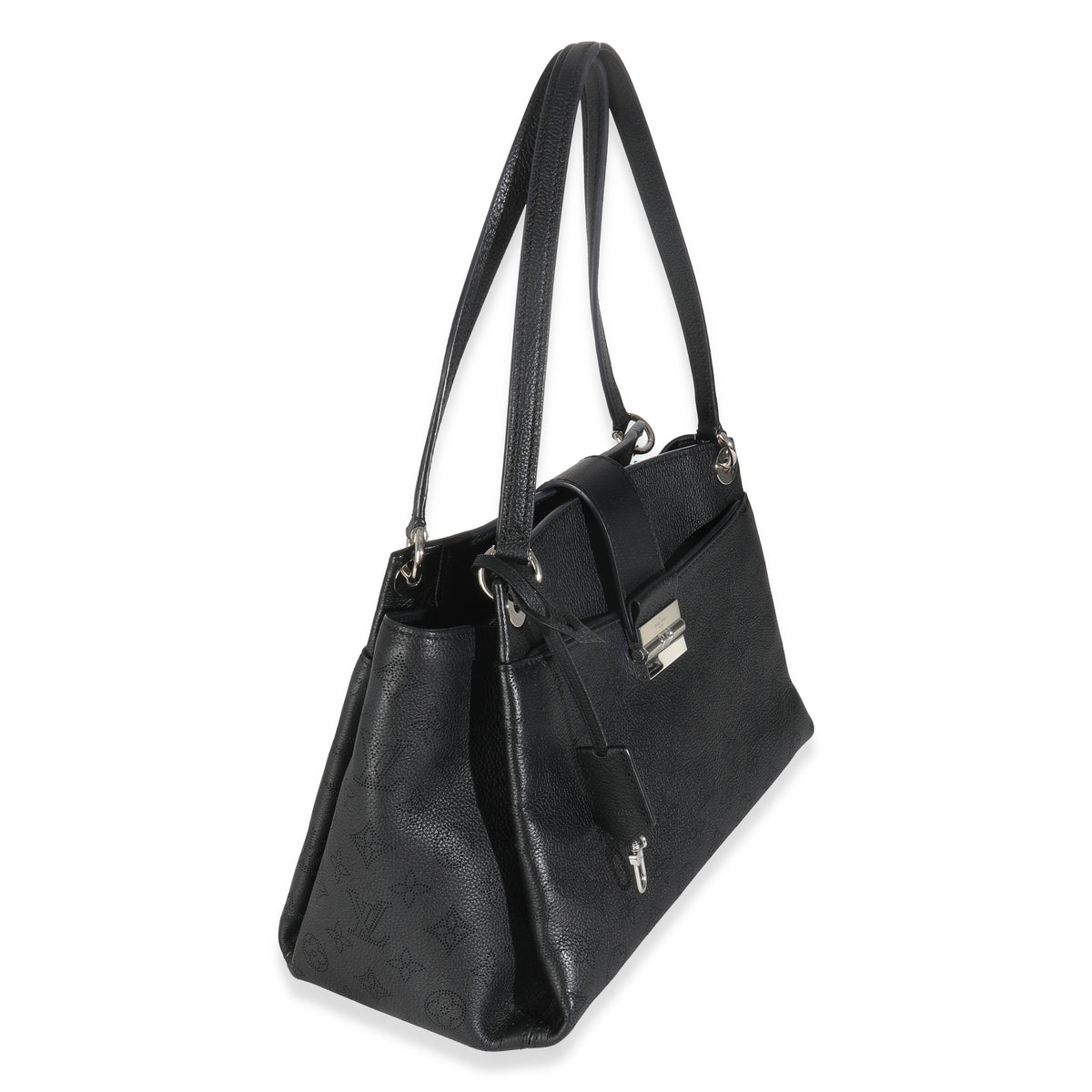 Louis Vuitton Black Monogram Mahina Sevres Bag Handbag pv