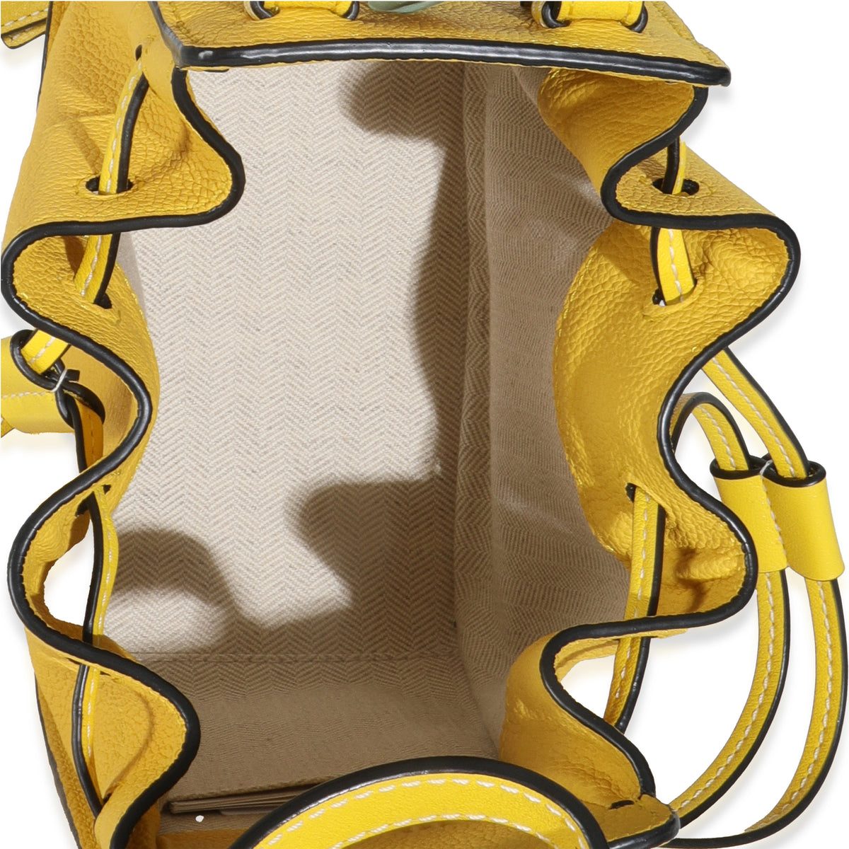 Yellow Grained Calfskin Mini Hammock