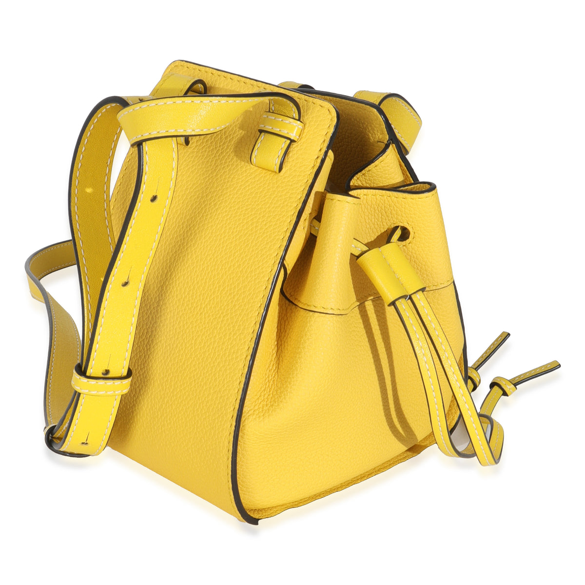 Yellow Grained Calfskin Mini Hammock