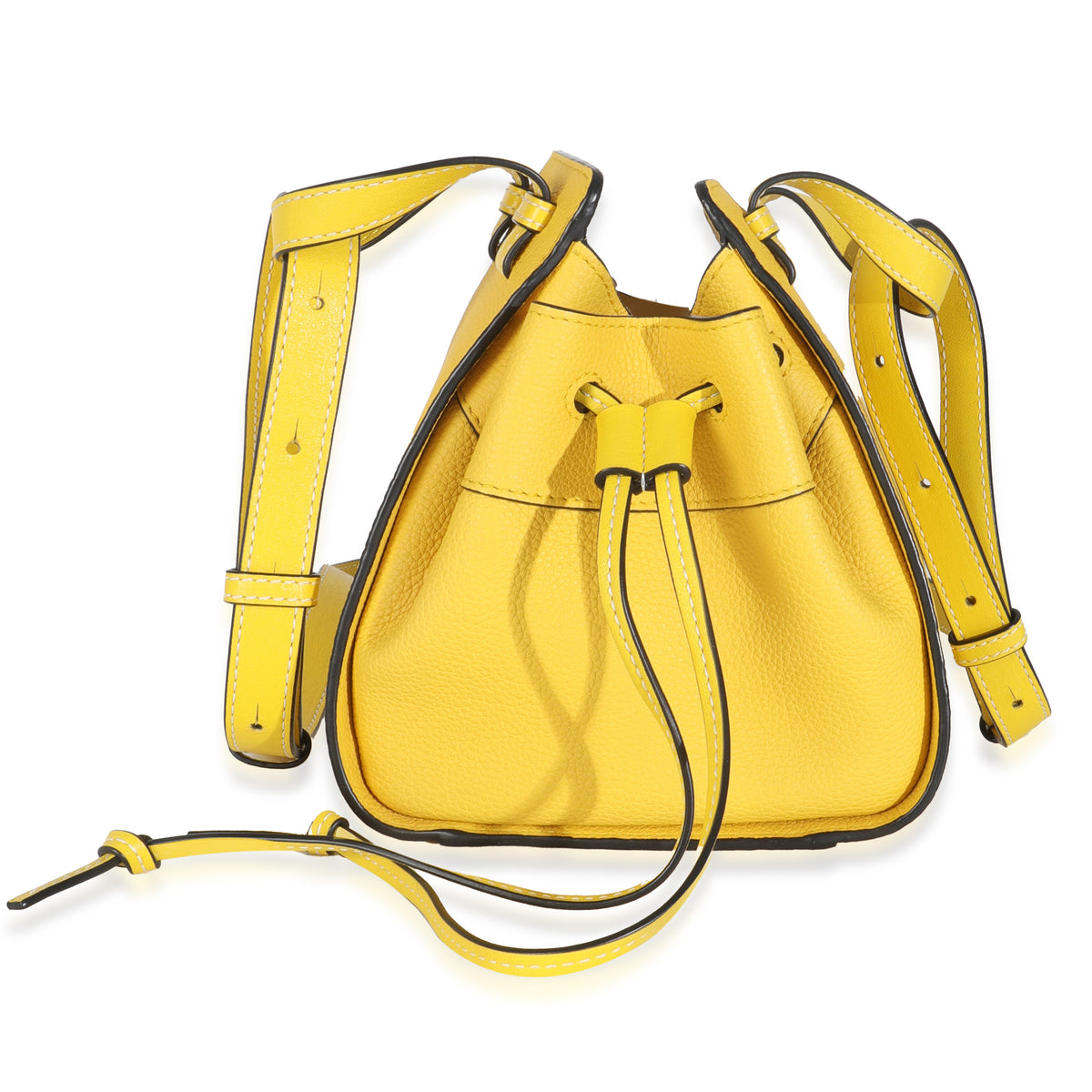 Yellow Grained Calfskin Mini Hammock