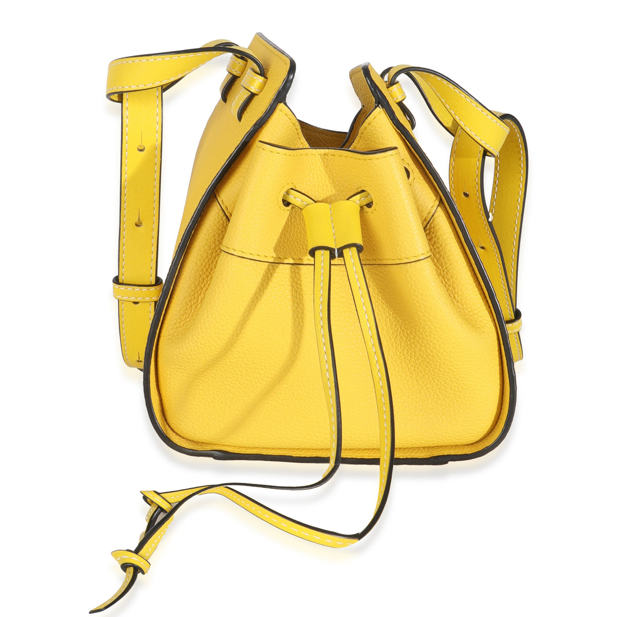 Yellow Grained Calfskin Mini Hammock