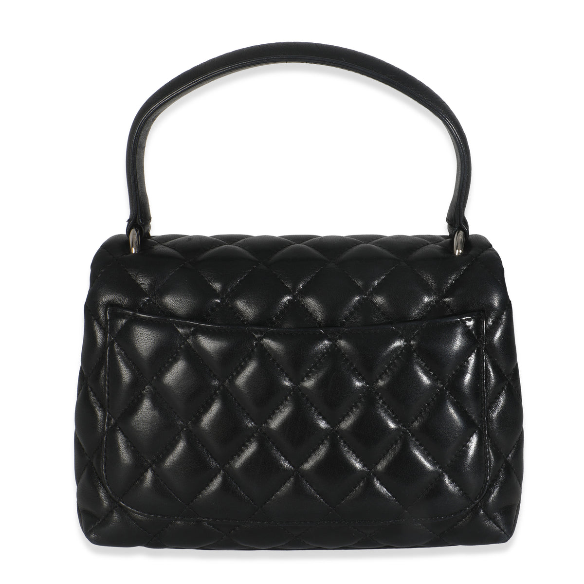 Vintage Black Quilted Lambskin Small Kelly Flap Bag