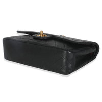 Vintage 24K Black Quilted Lambskin Medium Classic Double Flap Bag
