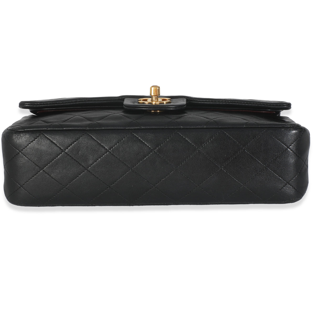 Vintage 24K Black Quilted Lambskin Medium Classic Double Flap Bag