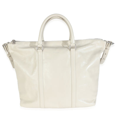 White Calfskin Camden Tote