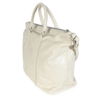 White Calfskin Camden Tote