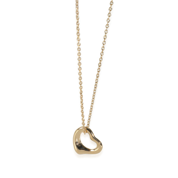 Tiffany & Co. Yellow Gold Elsa Peretti 11mm Open Heart Pendant