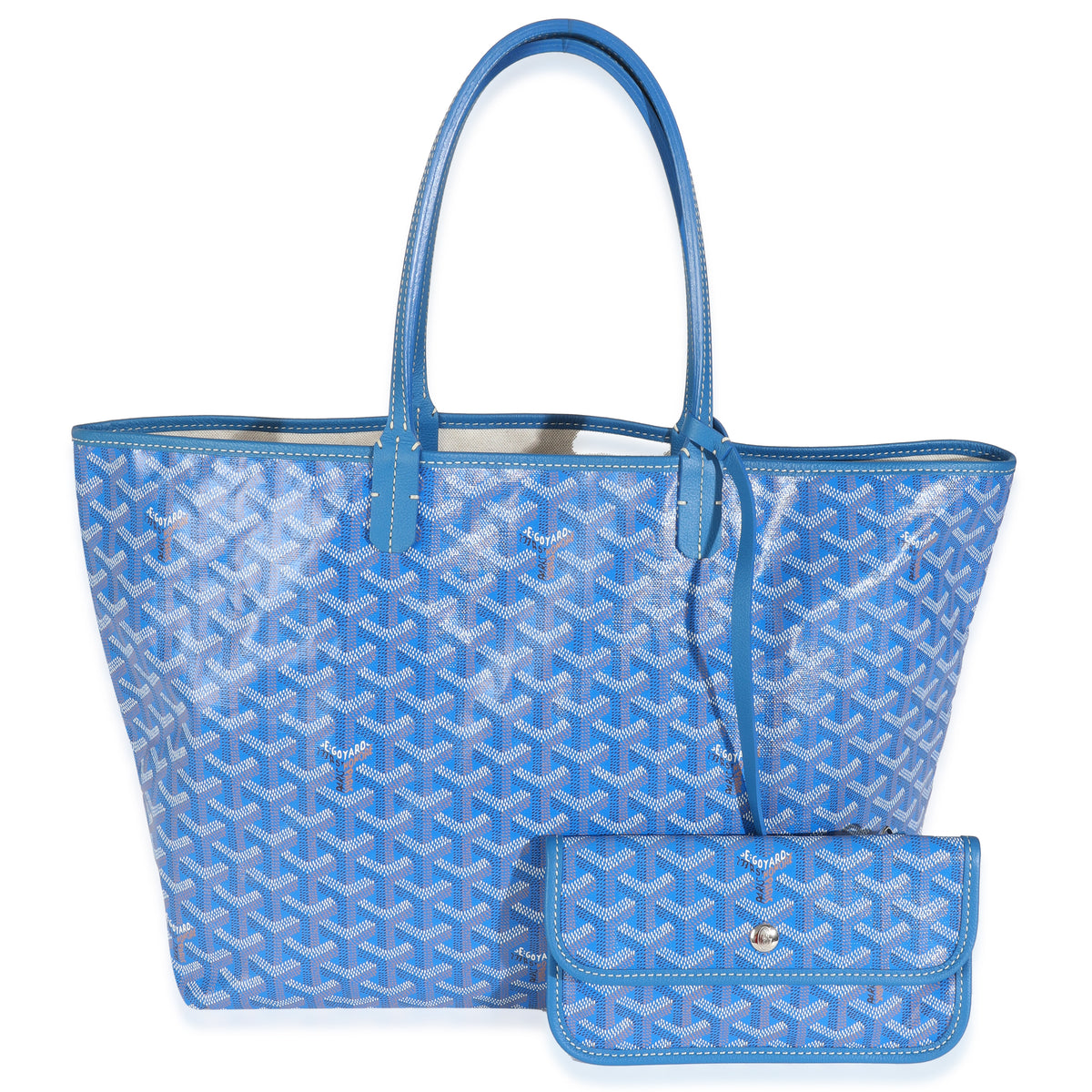 Blue Goyardine Canvas Saint Louis PM