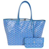 Blue Goyardine Canvas Saint Louis PM