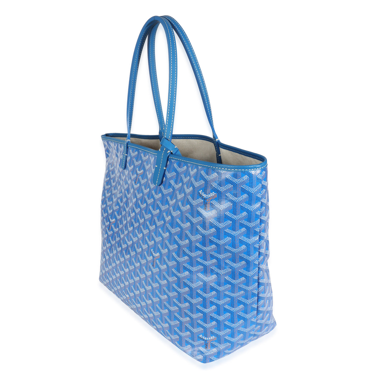 Blue Goyardine Canvas Saint Louis PM