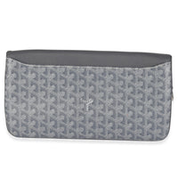 Grey Goyardine Canvas Sainte Marie Soft Clutch