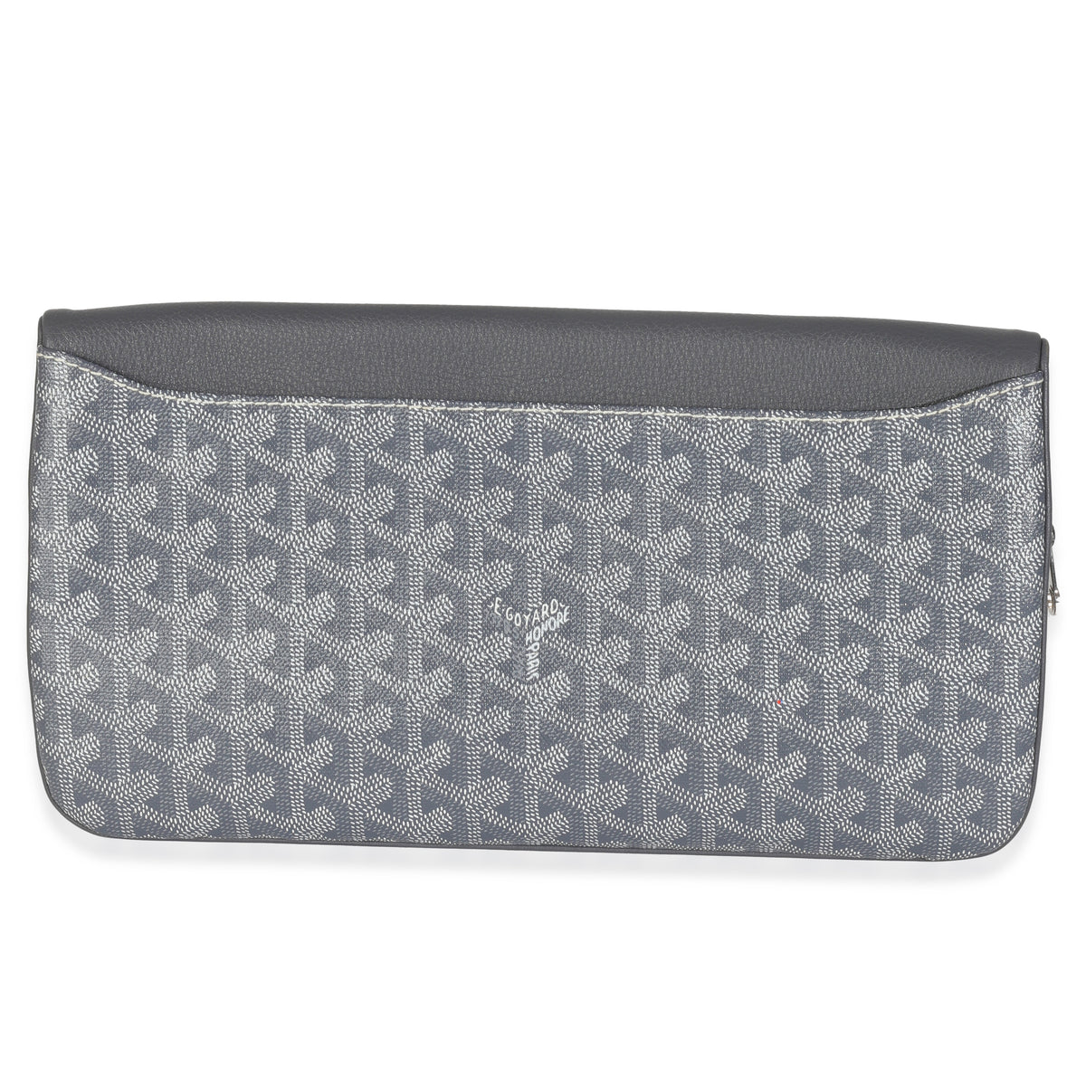 Grey Goyardine Canvas Sainte Marie Soft Clutch