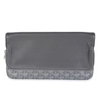 Grey Goyardine Canvas Sainte Marie Soft Clutch