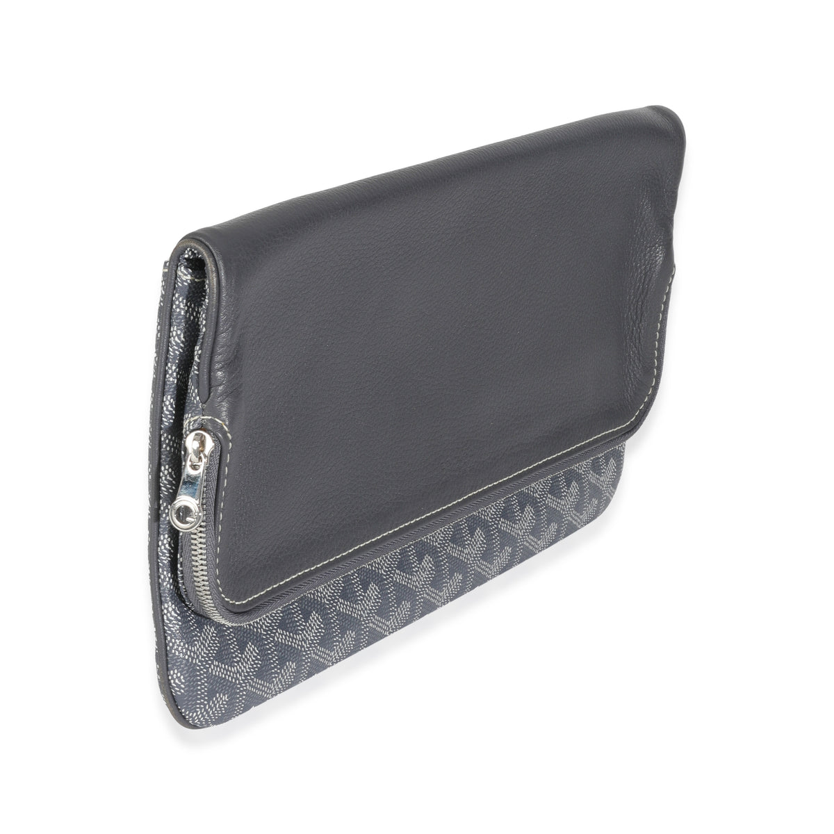 Grey Goyardine Canvas Sainte Marie Soft Clutch
