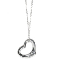 Sterling Silver Diamond Open Heart Pendant