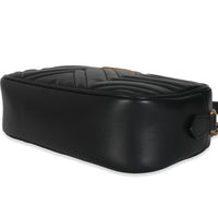 Black Matelasse Calfskin GG Marmont Camera Bag