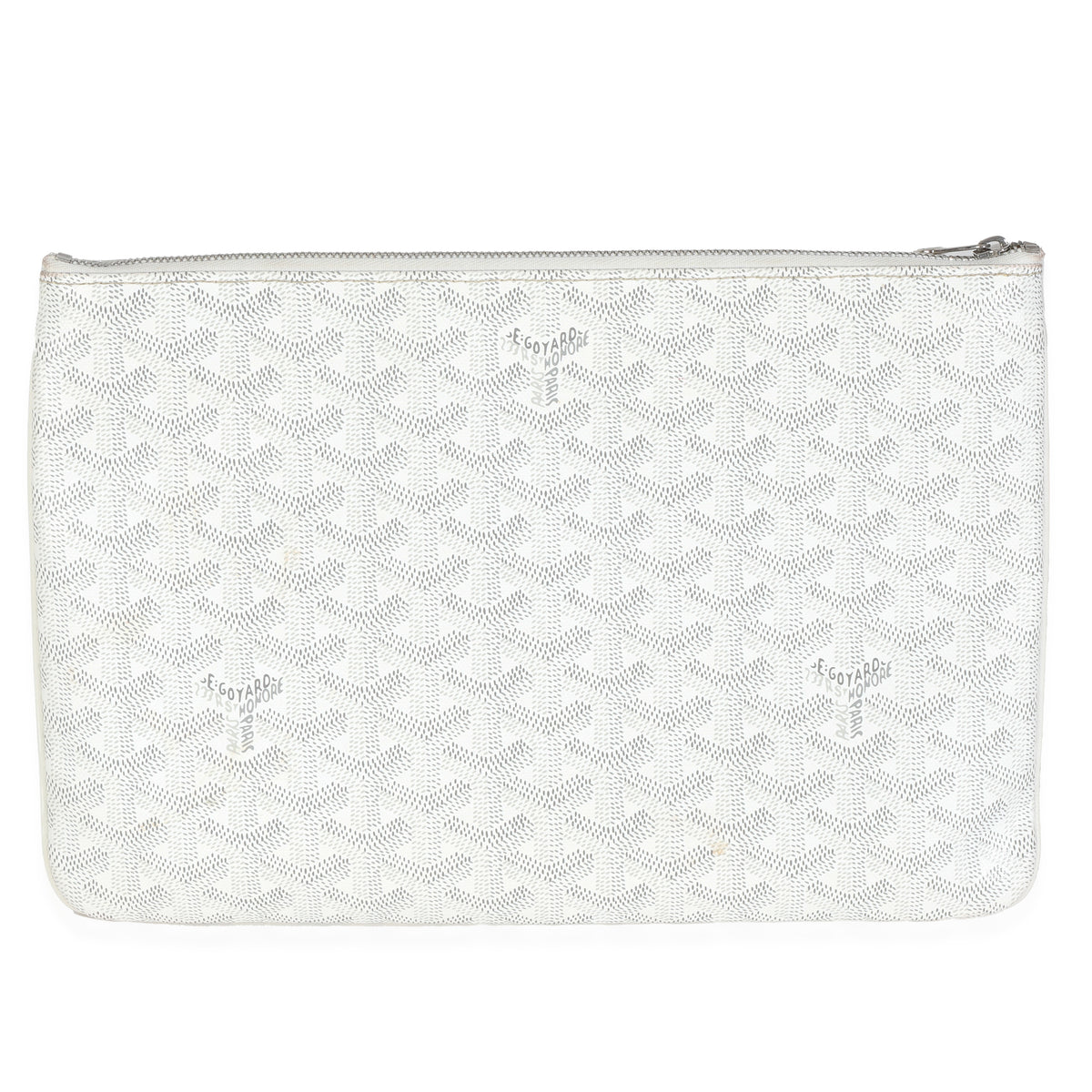 White Goyardine Canvas Senat MM