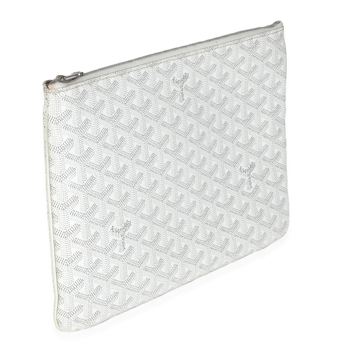White Goyardine Canvas Senat MM