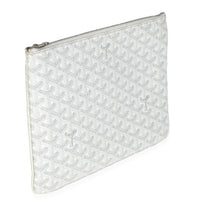 White Goyardine Canvas Senat MM