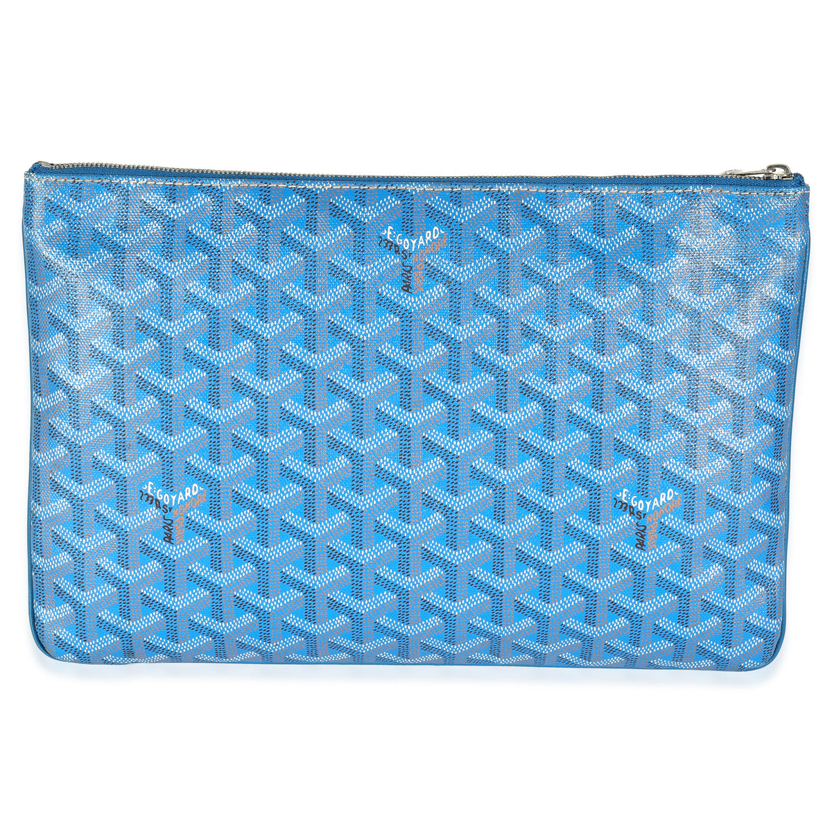Blue Goyardine Canvas Senat MM