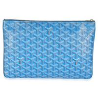 Blue Goyardine Canvas Senat MM