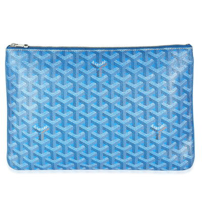 Blue Goyardine Canvas Senat MM
