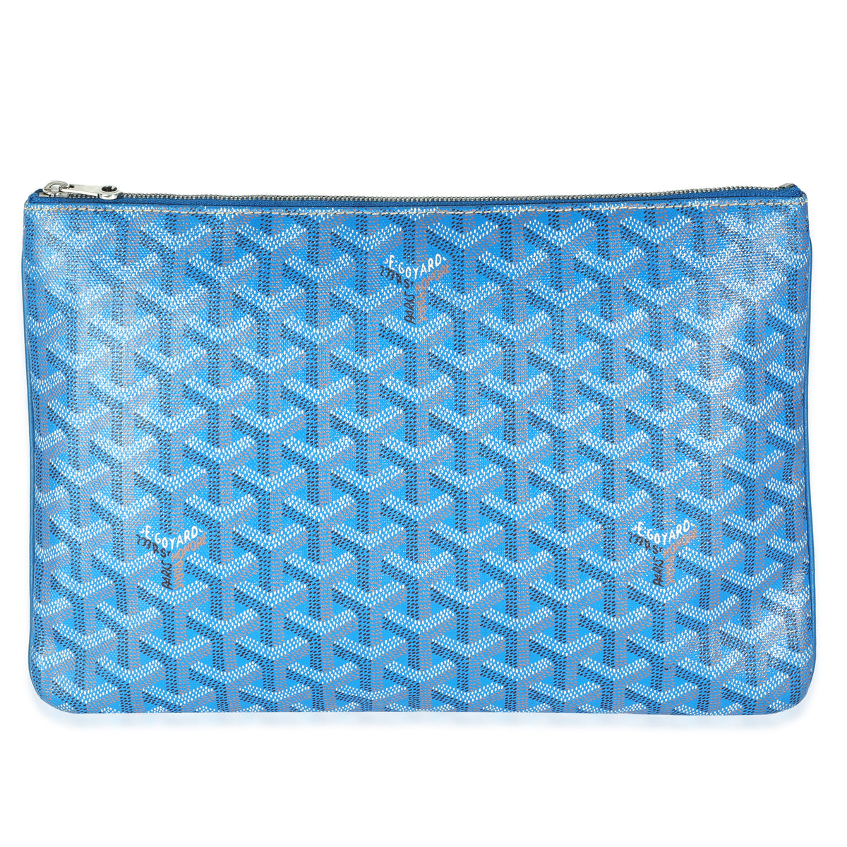 Blue Goyardine Canvas Senat MM