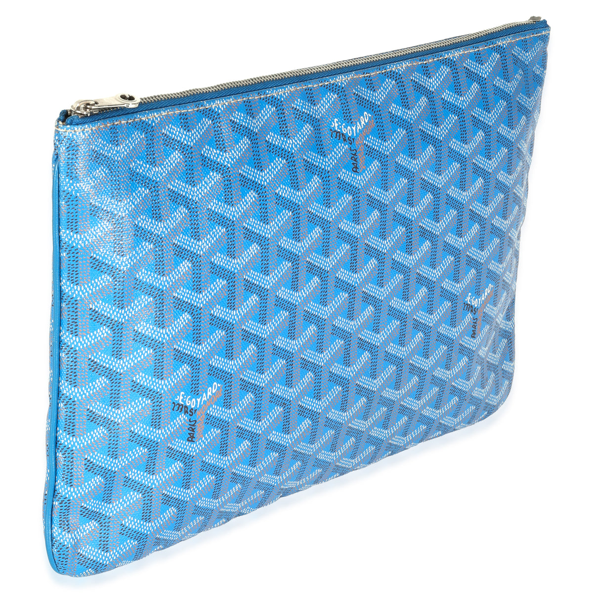 Blue Goyardine Canvas Senat MM