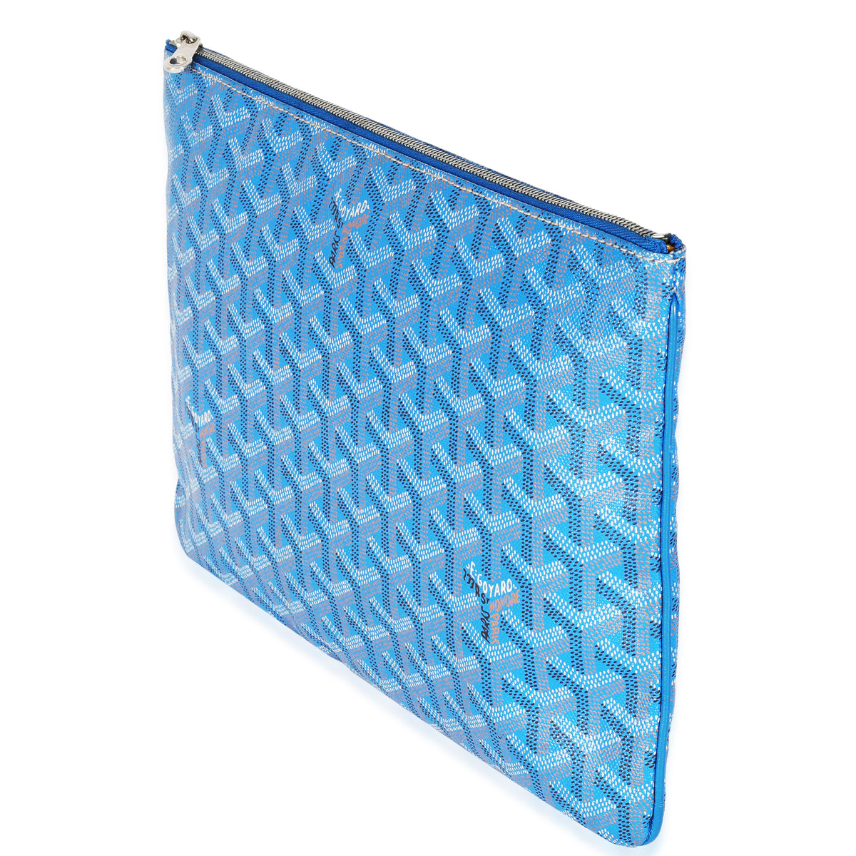 Blue Goyardine Canvas Senat MM