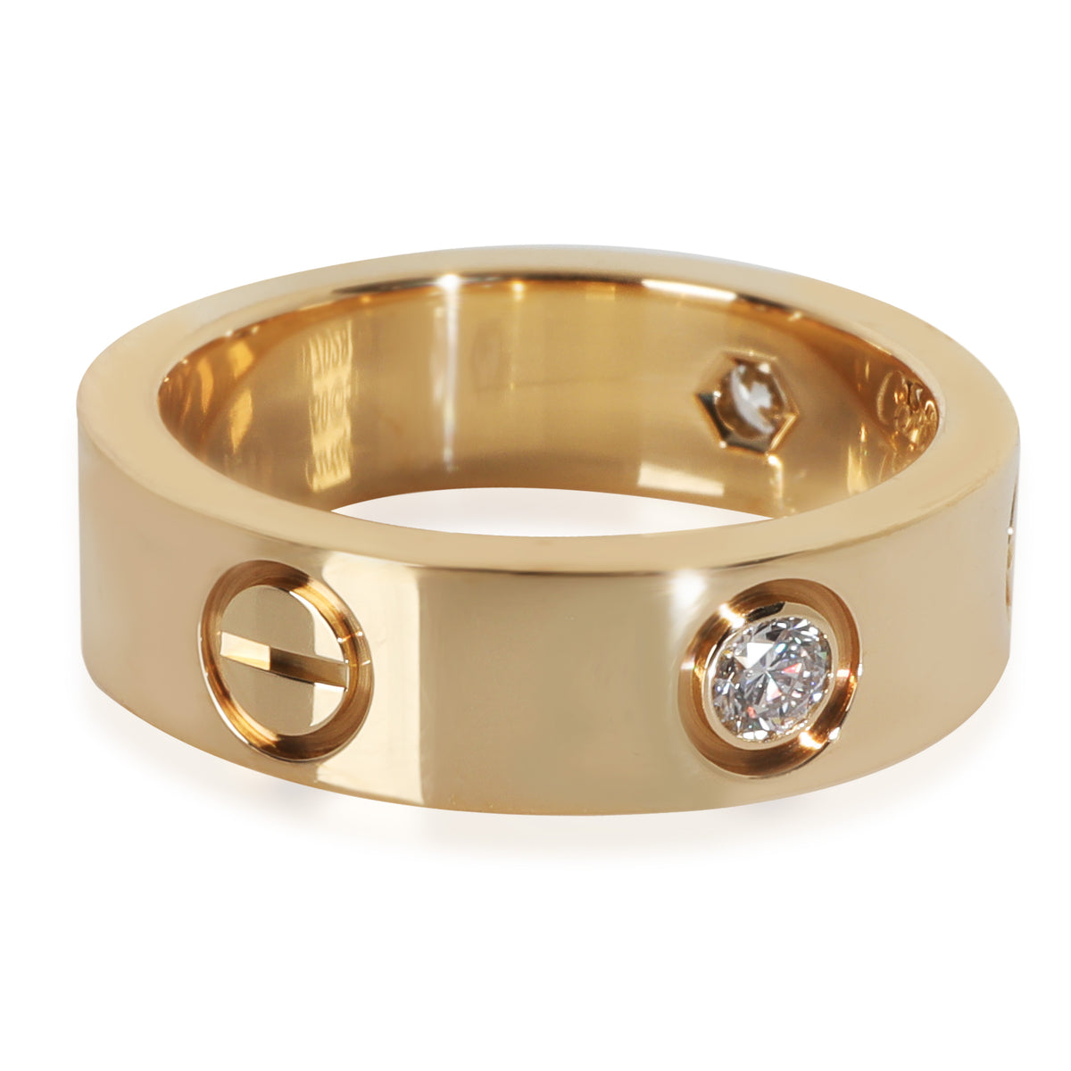 Yellow Gold Diamond Love Ring