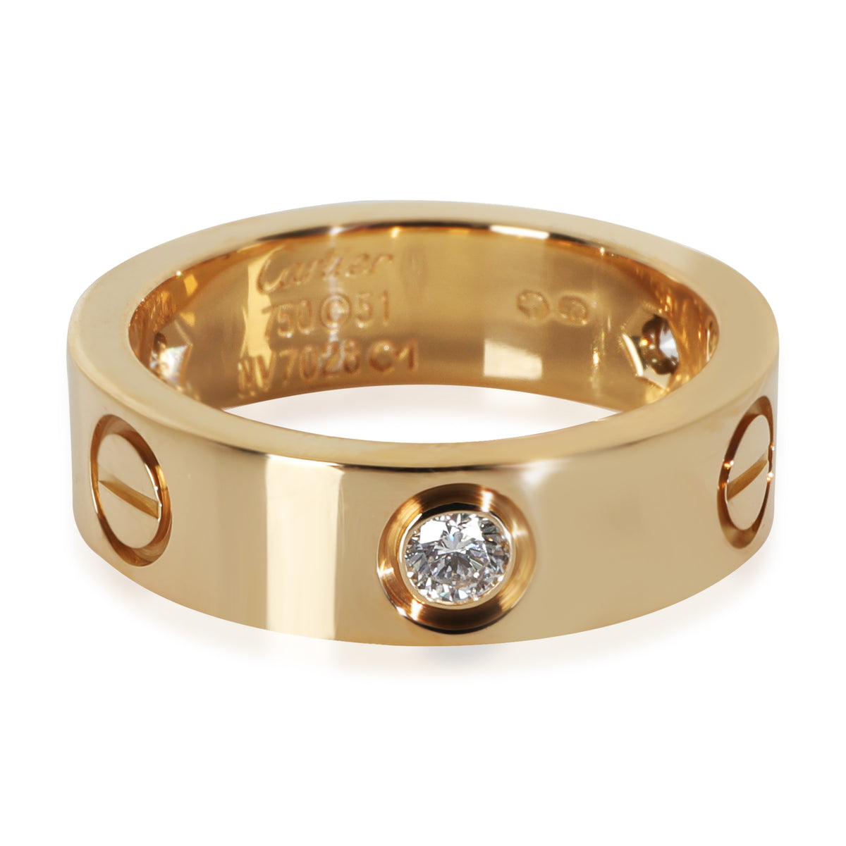 Yellow Gold Diamond Love Ring