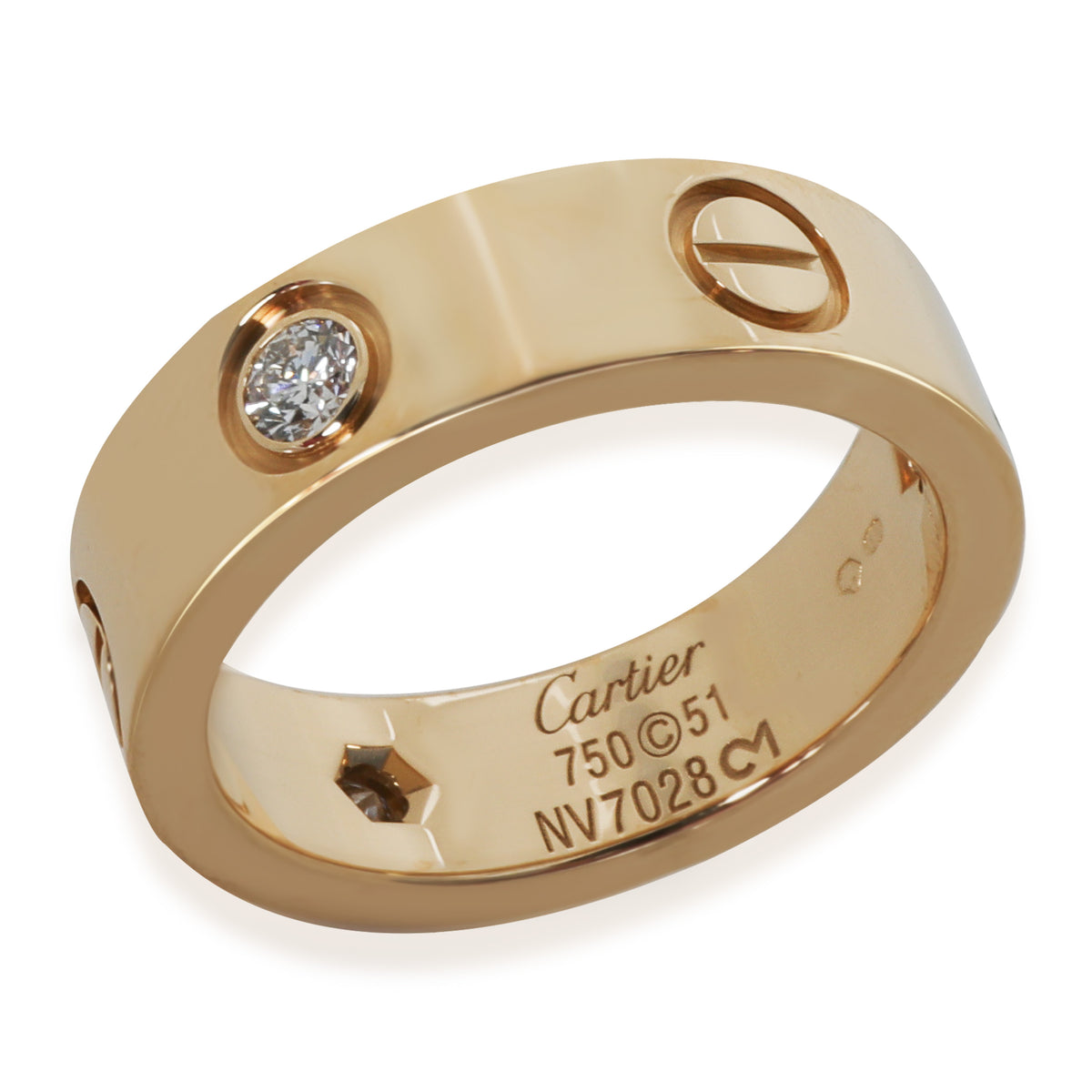 Yellow Gold Diamond Love Ring
