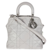 Grey Lambskin Cannage Granville Tote