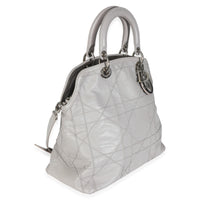 Grey Lambskin Cannage Granville Tote