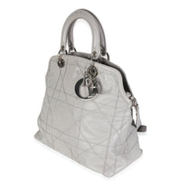 Grey Lambskin Cannage Granville Tote