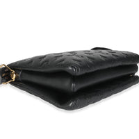 Black Monogram Embossed Lambskin Coussin PM