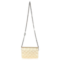 Gold Metallic Lambskin Embossed Monogram Pochette Coussin