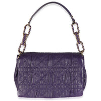 Purple Ruched Lambskin Delidior Flap Bag