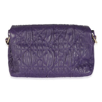 Purple Ruched Lambskin Delidior Flap Bag