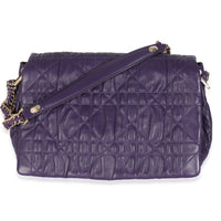 Purple Ruched Lambskin Delidior Flap Bag