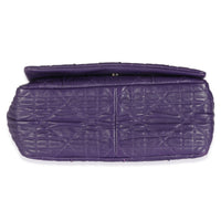 Purple Ruched Lambskin Delidior Flap Bag