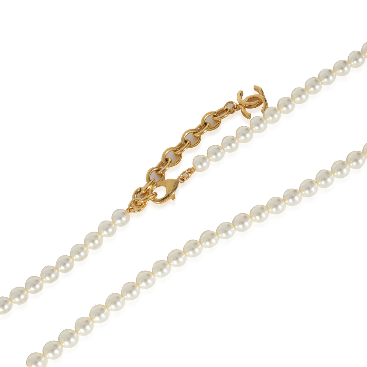 Gold-Plated  2023 Faux Pearl & Strass CC Necklace