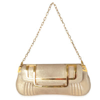 Vintage Gold Nubuck Frame Clutch