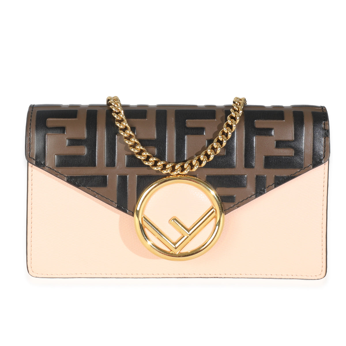 Light Rose Vitello Cruise FF 1974 Embossed Envelope Belt Bag