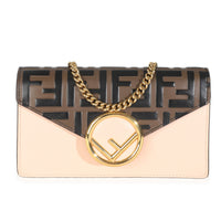 Light Rose Vitello Cruise FF 1974 Embossed Envelope Belt Bag