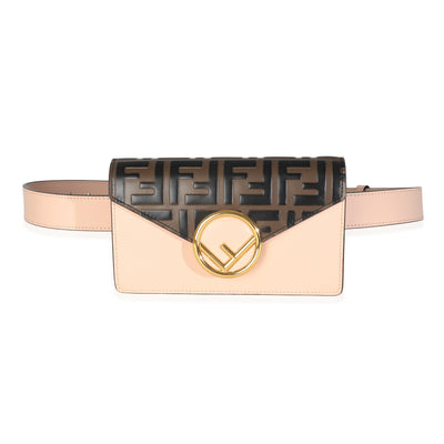 Light Rose Vitello Cruise FF 1974 Embossed Envelope Belt Bag