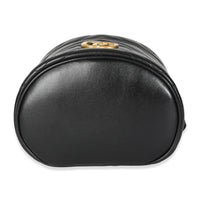Gucci Black Calfskin Matelasse Mini GG Marmont Round Backpack Handbag stamp