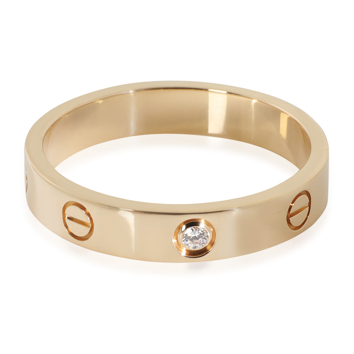 Yellow Gold Diamond Small Model Love Ring
