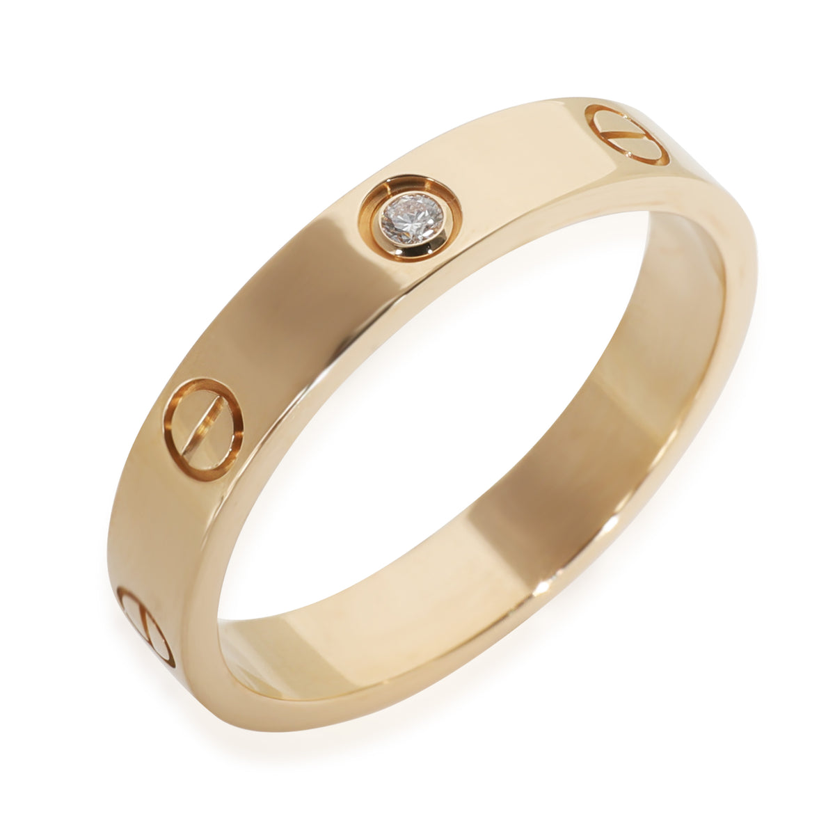 Yellow Gold Diamond Small Model Love Ring